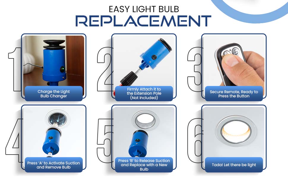Remote control: Wireless remote for bulb remover
