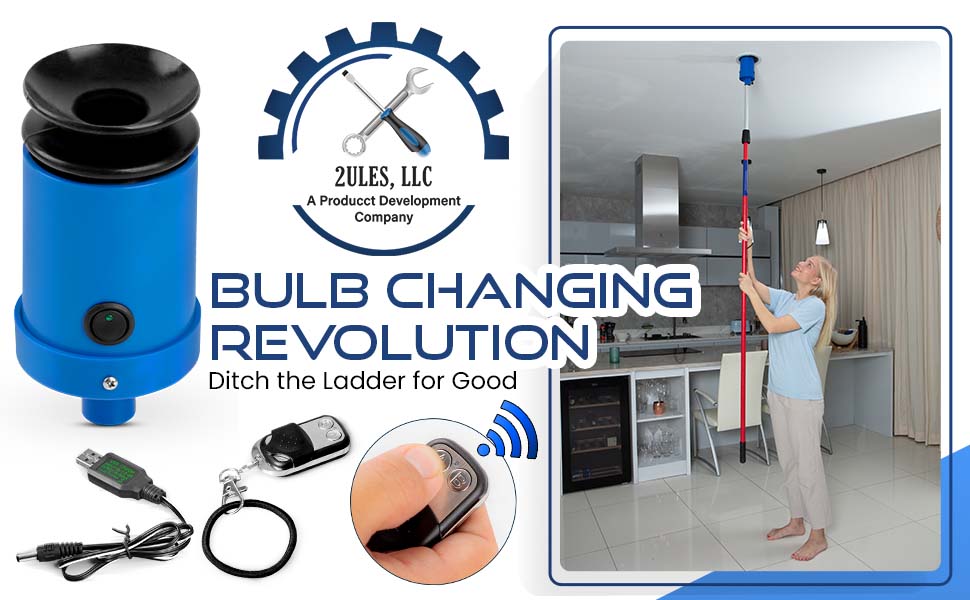 Suction close-up: Vacuum-operated light bulb changer suction grip